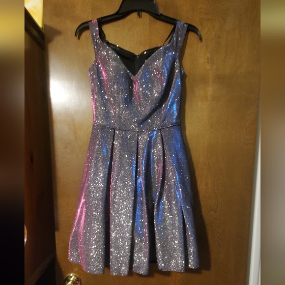 Purple Jcpenney Homecoming Dresses City Triangle Juniors Sleeveless  Embellished Fit Flare Dress Blue Juniors Dresses Fit